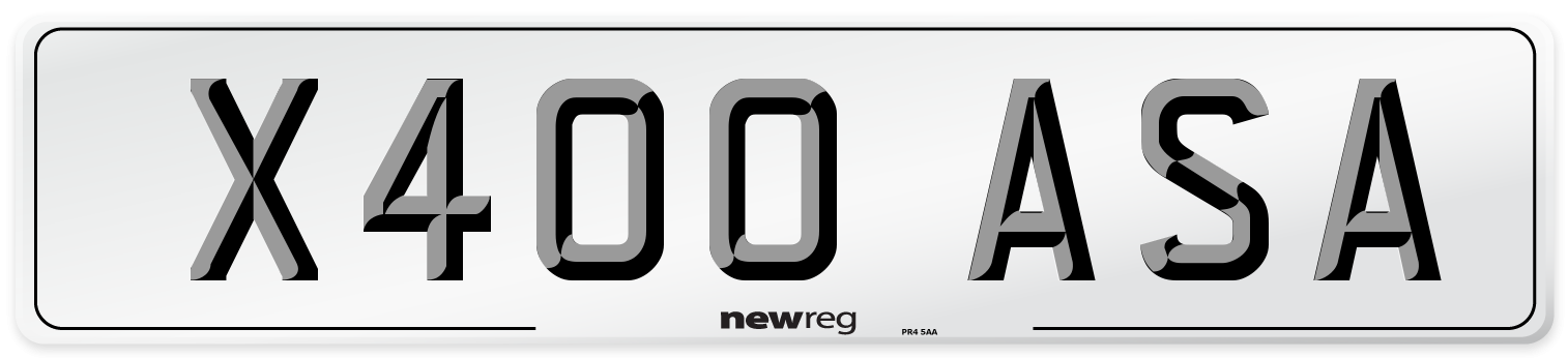 X400 ASA Number Plate from New Reg